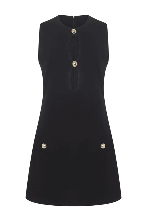 VESTIDO MARCELLA COM BOTÃO DOURADO