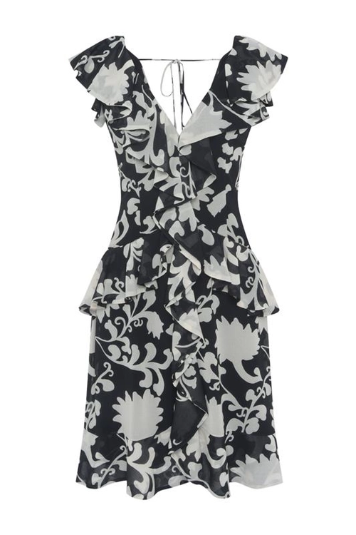 VESTIDO IRINA BABADOS FLORAL