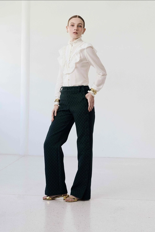 CALÇA WIDE LEG COM BOTÕES FORRADOS CATARINA