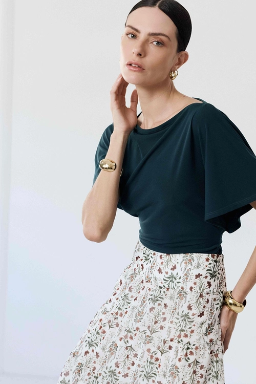 BLUSA MANGA AMPLA COM AMARRAÇÃO LAURA